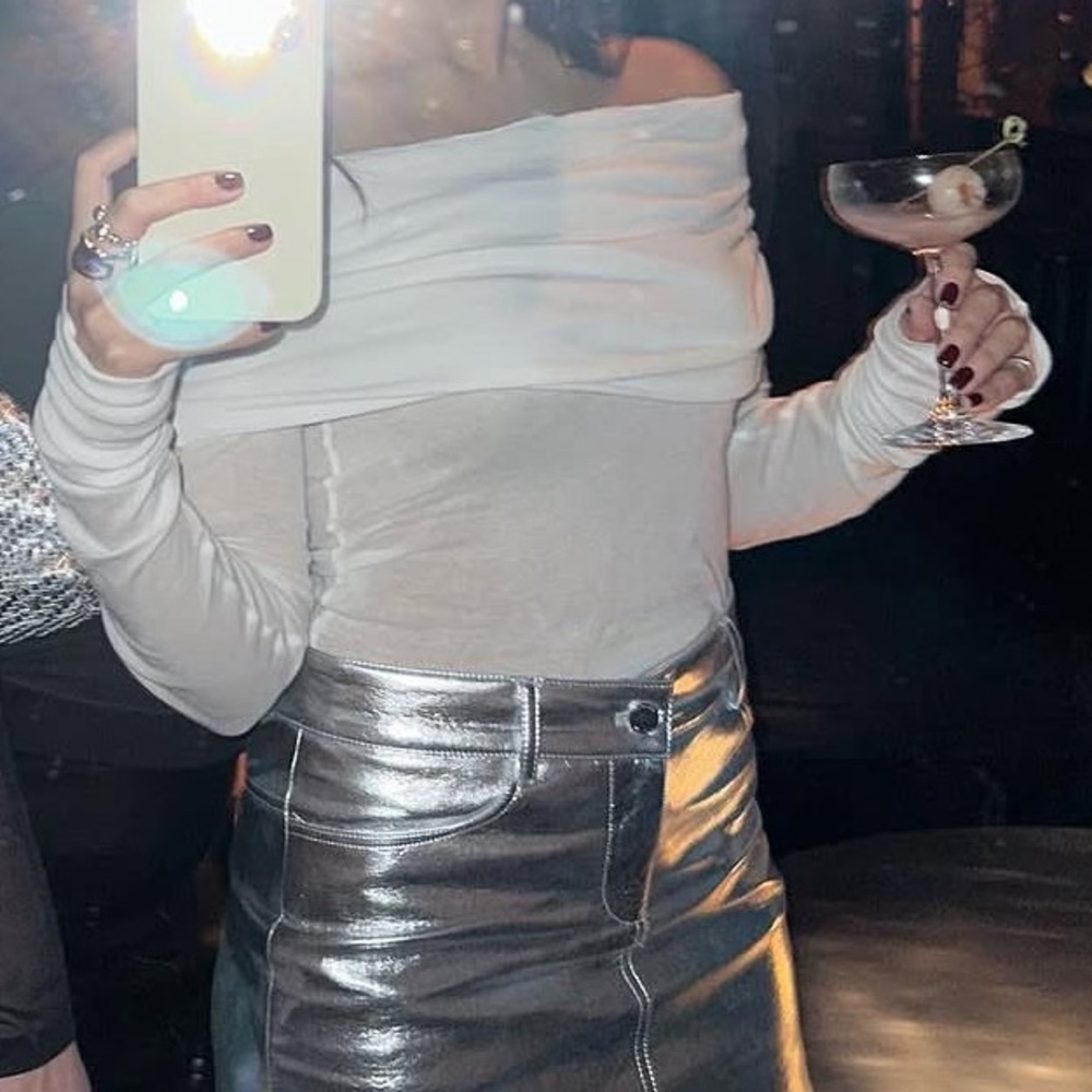 Silver Mini Skirt